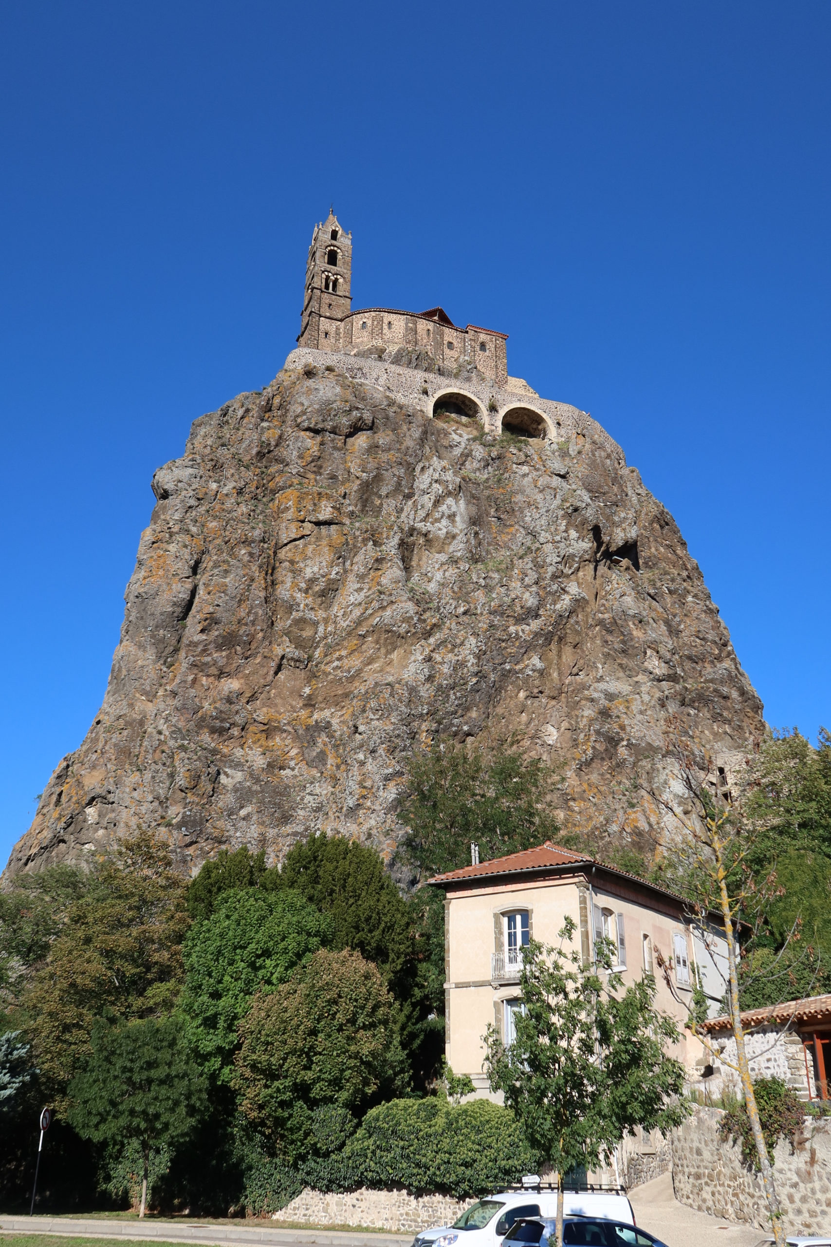 The 10th century chapel of St Michel seems very small when the view includes the massive volcanic spike the building sits upon.